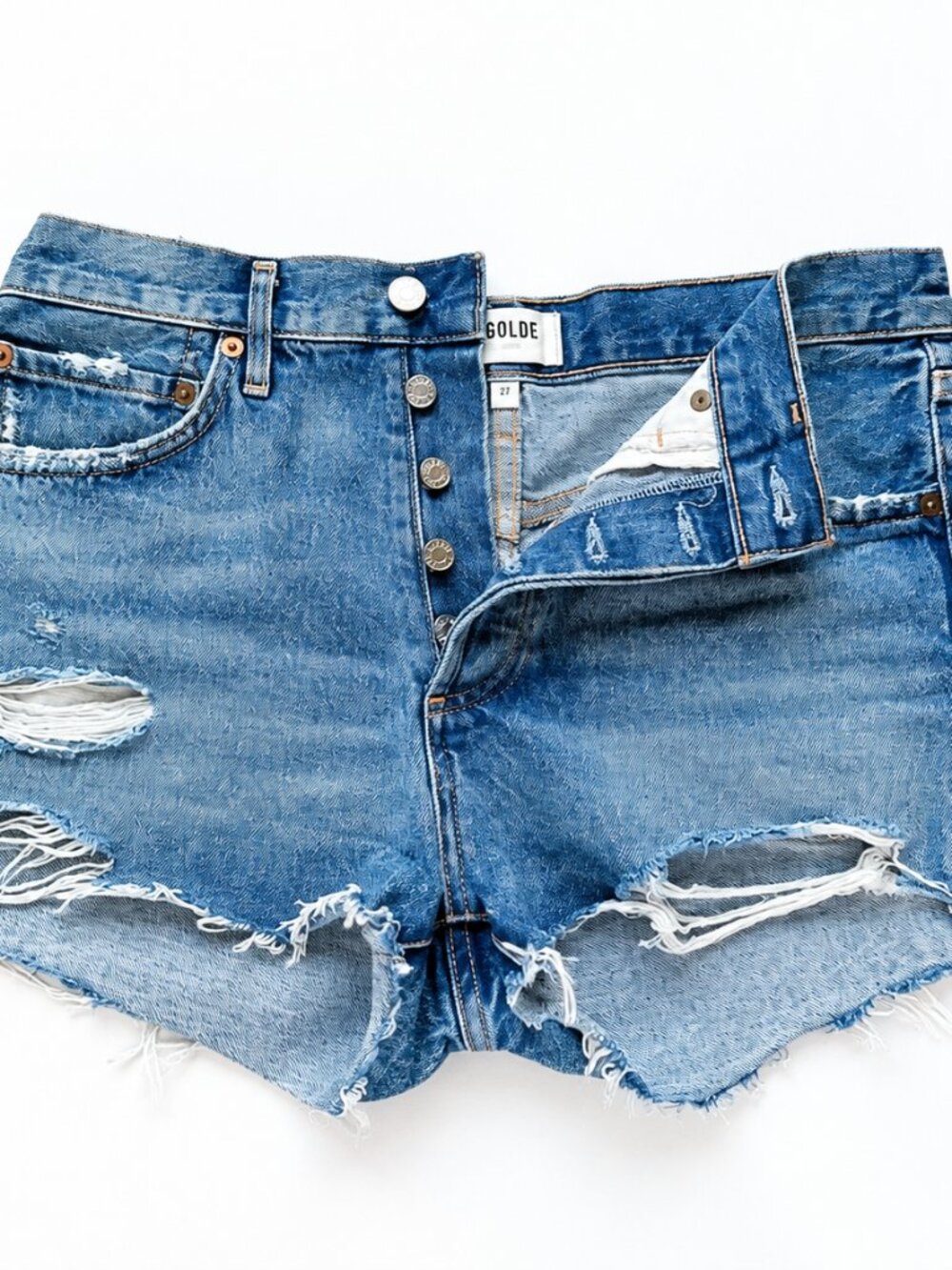 Agolde Parker high-rise denim shorts - size 27